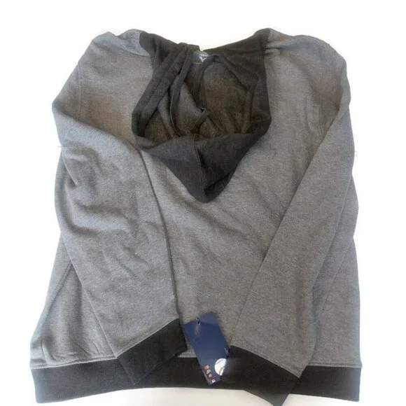 Detroit Tigers Mens Large Hoodie Sweatshirt Long Sleeve 2 Tone Gray Majestic - Picture 4 of 4